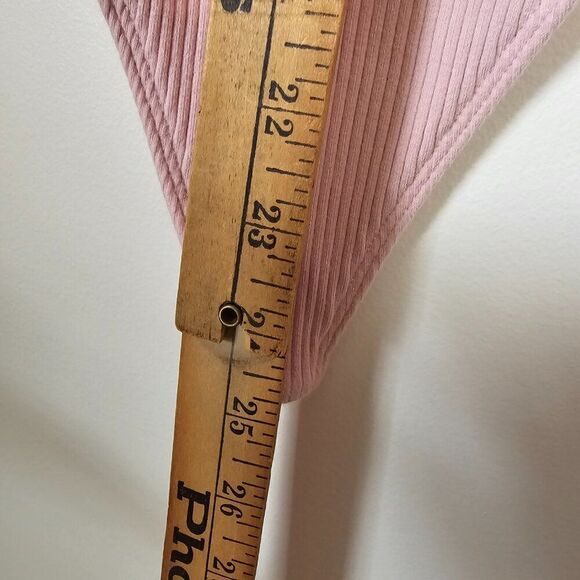 EUC PINK VICTORIA'S SECRET PINK RIBBED STRETCH LONGSLEEVES BODYSUIT M - Picture 12 of 12